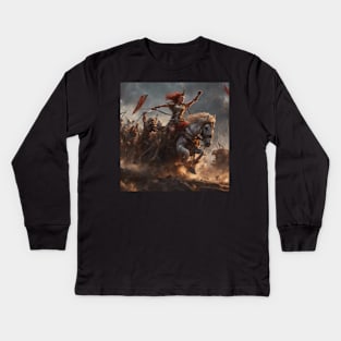 Fly the Flag of No Quarter Kids Long Sleeve T-Shirt